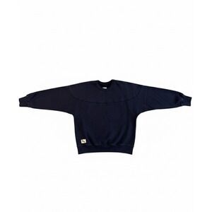 Tracksmith Trackhouse Womens Cropped Crewneck Sweatshirt Black Size M Driftwood